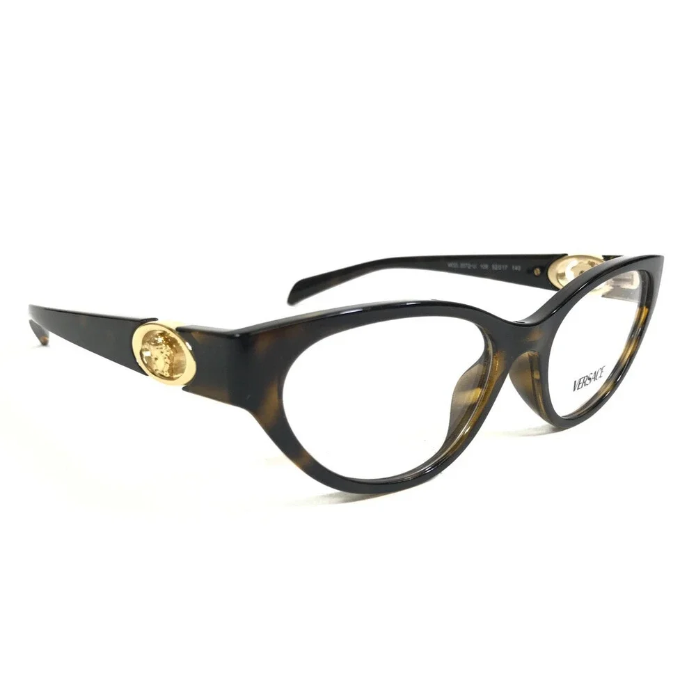 Versace Eyeglasses Frames MOD.3372-U 108 Tortoise Cat Eye Full Rim 52-17-140